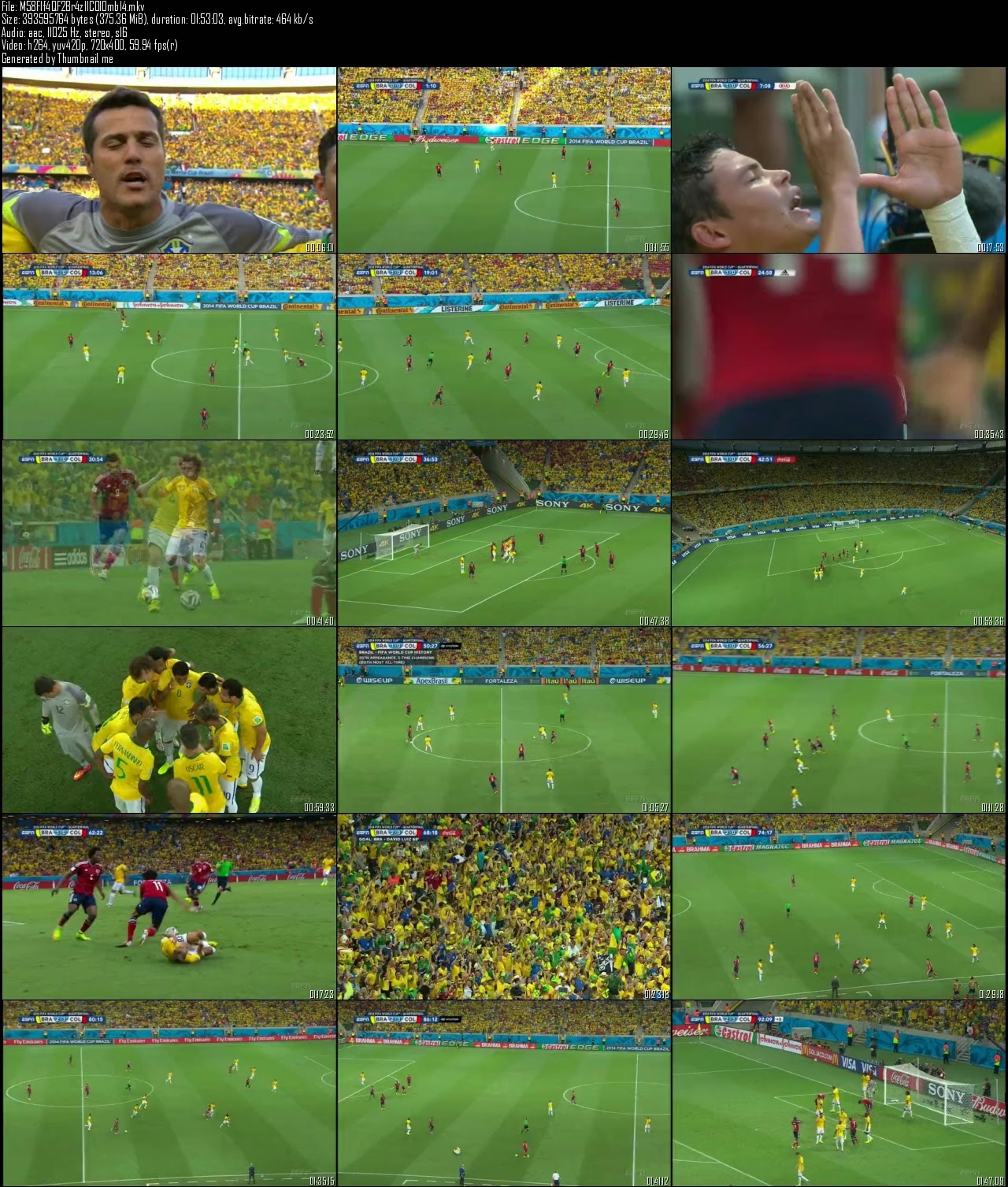 Fifa World Cup (2014) Brazil vs Colombia Quarter Final-2